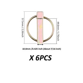 Lynch Pin Lynch Pin Assortment Kit Linch Pin with Ring Heavy Duty Lynch Pin for Farm Tractors Trailers Trucks Mower,1/4 3/16 5/16 7/16 inch,4 Sizes (6)