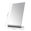 NEZZOE Rectangular Makeup Mirror for Desk, 12 inch Aluminum Table