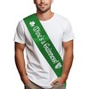 St Patrick's Day Sash - Green with Silver Text -