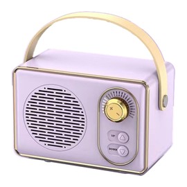 Retro Speaker Clear Sound Portable Wireless Vintage Small Speaker for Home Travel Outdoor Purple