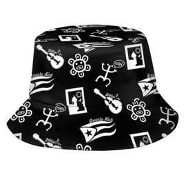 Cute Puerto Rico Flag Bucket Hat Packable Wide Brim Sun Protection Hats Outdoor Puerto Rican Fisherman Hats for Men and Women