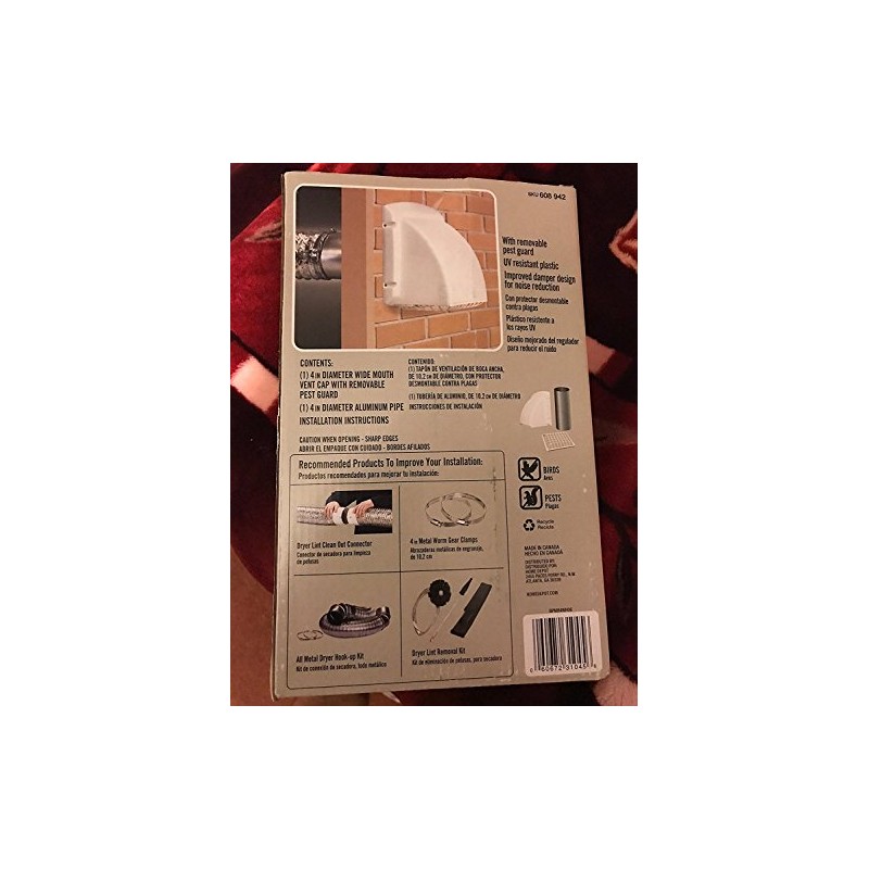 Everbilt 3571115 Everbilt Wide Mouth Dryer Vent Hood in White