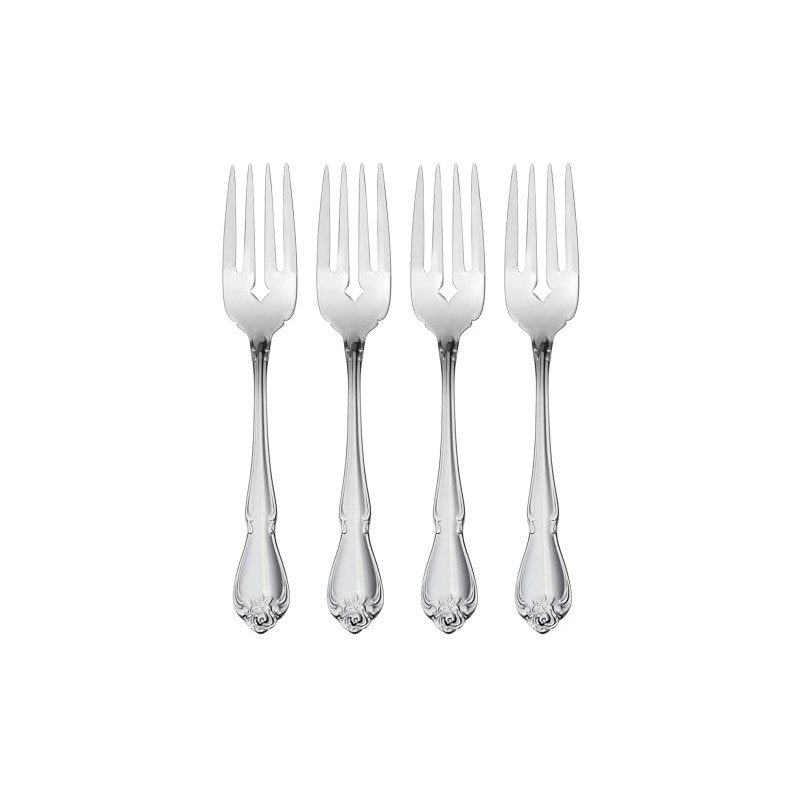 Oneida True Rose Everyday Flatware Salad Forks, Set of 4