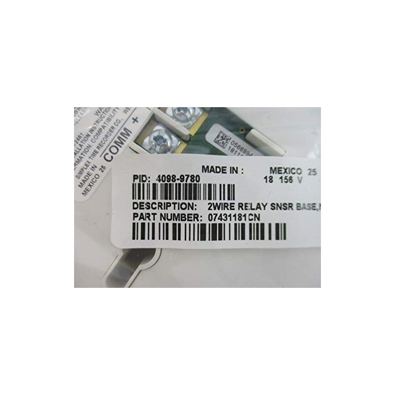 Simplex 4098-9780 - 2-Wire Sensor Relay Base