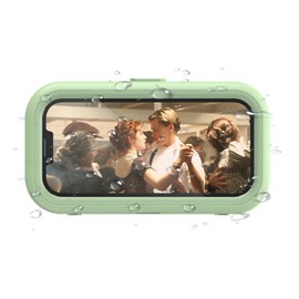 Waterproof Phone Holder for Shower, 360° Rotation Wall Mounted Shower Phone Holder, Viewable High Sensitivity Touchable Shower Phone Mount, Compatible with 7" Cell Phone