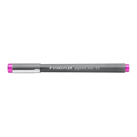 Staedtler Fineliner Pigmento Liner, Color: Fucsia, 0,5 mm de ancho de línea, tinta pigmentada, indeleble, resistente a la decoloración, 308 05-61