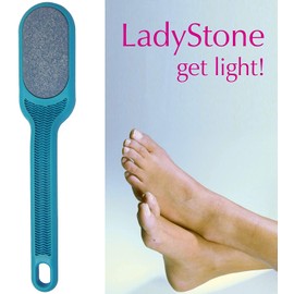 Erlinda Solingen LadyStone Neon Ceramic Foot File Pedicure Tools Hard Skin Callus Remover for Feet and Hands - Natural Foot File Exfoliation to Remove Dead Skin (Blue)
