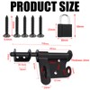 Gate Latch Bolt Lock with Padlock and Keys,Slide Gate Latch