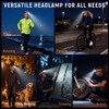 Upgraded Headlamp Rechargeable, Ultra Bright, 6 Modes with Motion Sensor