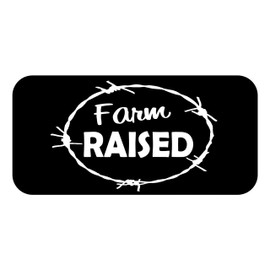 Farm Raised Barbed Wire Decal Sticker for Car Truck Window 6.0 Inch BG 231