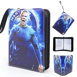 Ronronner 50 Pages Football Cards Scrapbook Scrapbook Football Cards Football Scrapbook Trading Cards Album Football Scrapbook for Football Cards Album, Handle Loop 400 Pockets (A)