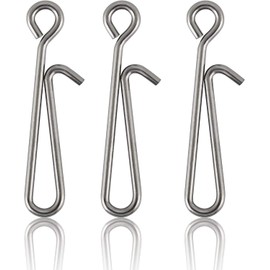 Dr.Fish 50 Pack Fishing Clips Quick Change Topwater Speed Clips Crankbait Snaps Stainless Steel Line Lure Hook Connector Freshwater #0 11LB