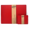 The Dapper House Set of 4 Elementary Red Leatherboard Placemats