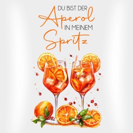 Cushion 40 x 40 cm Decorative Cushion - Couple - Du bist der Aperol in meinem Spritz Accessories Aperol Spritz Gift Italy Gifts Alcohol - 40 x 40 cm - White - Couple Spritz Partner Valentine's Day