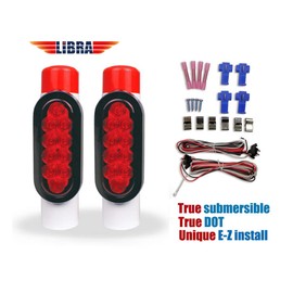 LIBRA Boat Trailer Guide on Post Pipe Guide Light Set LED Submersible DOT EZ Install