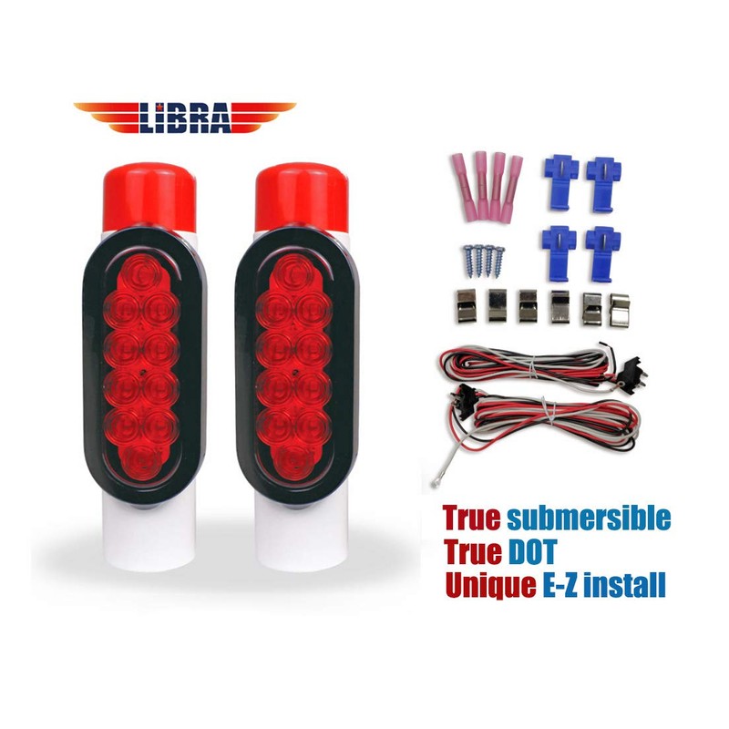 LIBRA Boat Trailer Guide on Post Pipe Guide Light Set