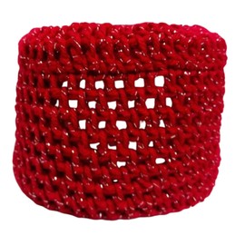 Red Sparkle Toilet Paper Cover Round Bathroom Crochet Handmade
