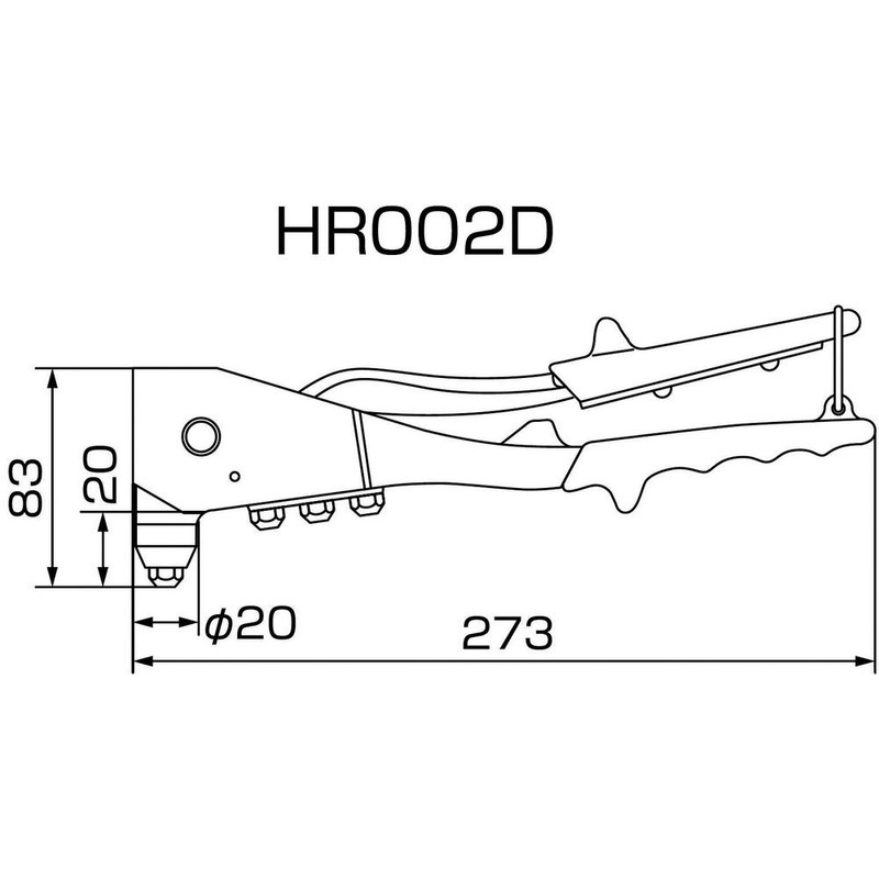 Lobtex HR002D Hand Riveter (Horizontal)