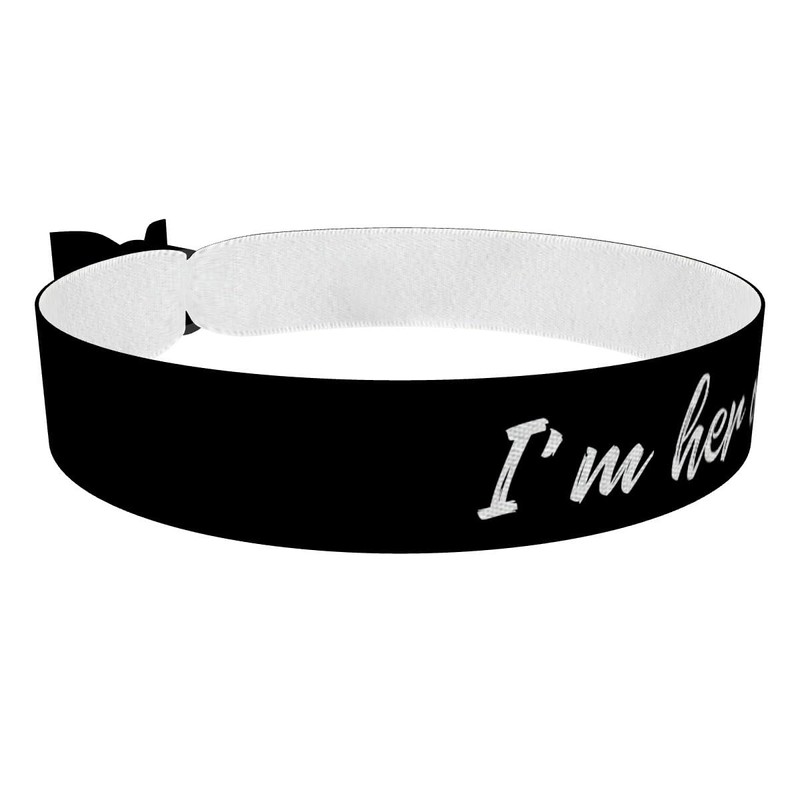 Im her one Stoffarmband - Pärchenarmband aus Satin - Wasserfest