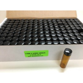 Aroma Vials 288 Pcs AMBER 2 Dram Glass Vials  W/Screw Cone Cap [17mmx60mm]