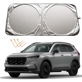 XHRING Car Windshield Sun Shade Sunshade for Honda CRV/CR-V HRV/HR-V LX EX EX-L Sport Hybrid Touring 2023 2024 2025 Accessories, Car Front Window Sun Visor Shield Foldable Sun Protection