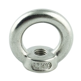 Eisenwaren2000 M8 eyelet nut (10 pieces) - ring nut similar to DIN 582 cast and polished - stainless steel A2 V2A - rust-proof