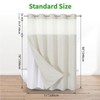 eachope Extra Long No Hook Tufted Chevron Striped Shower Curtain