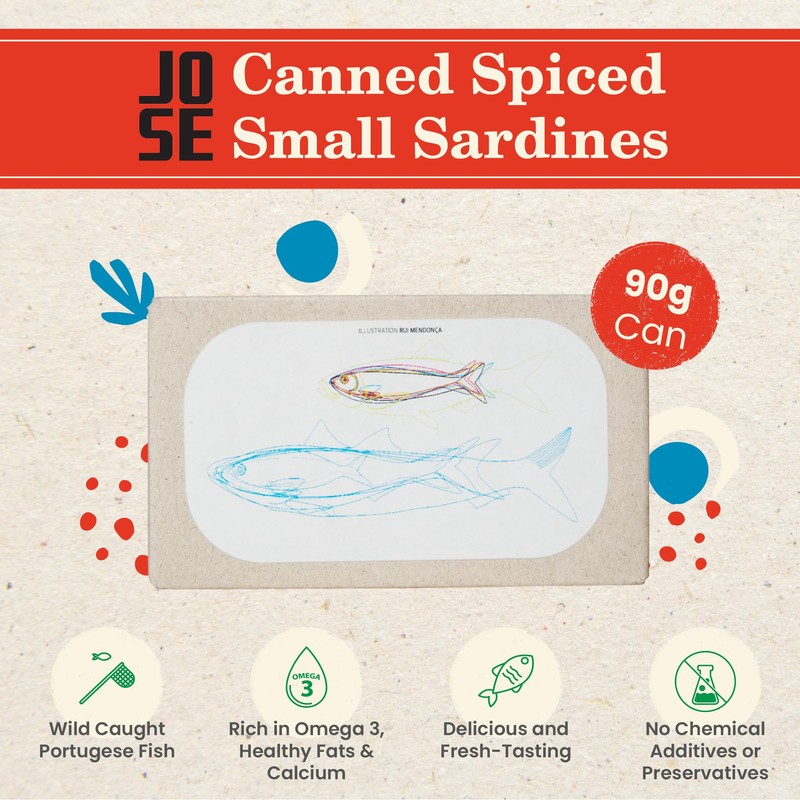 Jose Gourmet Spiced Small Sardines, 90g 3-Pack