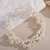 Octwine Imitation Pearl Bridal Hair Vine Headpiece Wedding Headband for