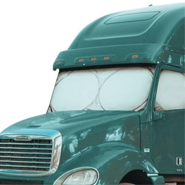 Maro Semi-Truck Sun Shade for Windshield and Side Windows 240T UV Protective Sunshade Windscreen and Side Windows Sun Visor for Commercial, Big Rig Truck with Maximum Coverage