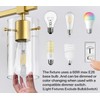 SOLFART Gold 3 Lights Bathroom Light Fixtures for Mirror Vanity