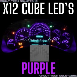 Vault-Tech Solutions Purple 12 Pc Led Gauge Cluster Upgrade Kit Silverado Sierra Escalade Tahoe 03-06
