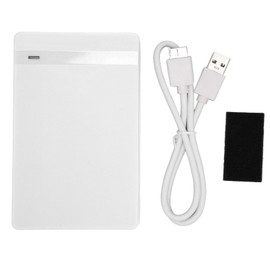 2.5in Hard Drive Enclosure USB3.0 Plug and Play Mobile HDD Enclosure External HDD Case Adapter for Windows for OS White