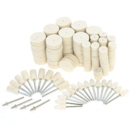 POWERTOOL 129PCS Felt Polishing Pad & Polishing Wheel Felt Grinding Wheel Kit with Point & Mandrel for Dremel Rotary Tools