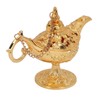 Gold Magic Genie Lamp Embossed Flowers Hollow Zinc Alloy Vintage