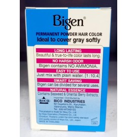 Bigen Permanent Powder Hair Color Dark Brown (2 Packs x 6g)