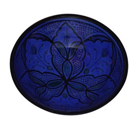 Ceramic Bowls Moroccan Handmade Serving Exquisite Piece With Vivid Colors 12 inches Across