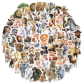 150Pcs Cute Animal Stickers Pack, Waterproof Vinyl Decals for Laptop, Guitar, Scrapbook, Skateboard, Luggage, Water Bottle, Cartoon Animal Stickers for Kids Teens Classroom School Students Gifts