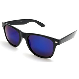 Unisex Mirror Classic Horned Rim Sunglasses - Blues Brothers Mambo Shades