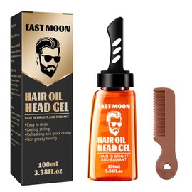 FEXPDL 2 in 1 Hair Wax Comb Hair Setting Gel with Dip Comb, Gummy Hair Gel Mens, 2-in-1 Men Hair Wax Gel with Comb, Men’s Hair Styling Natural Shine Strong Hold Gel Wax 100ML