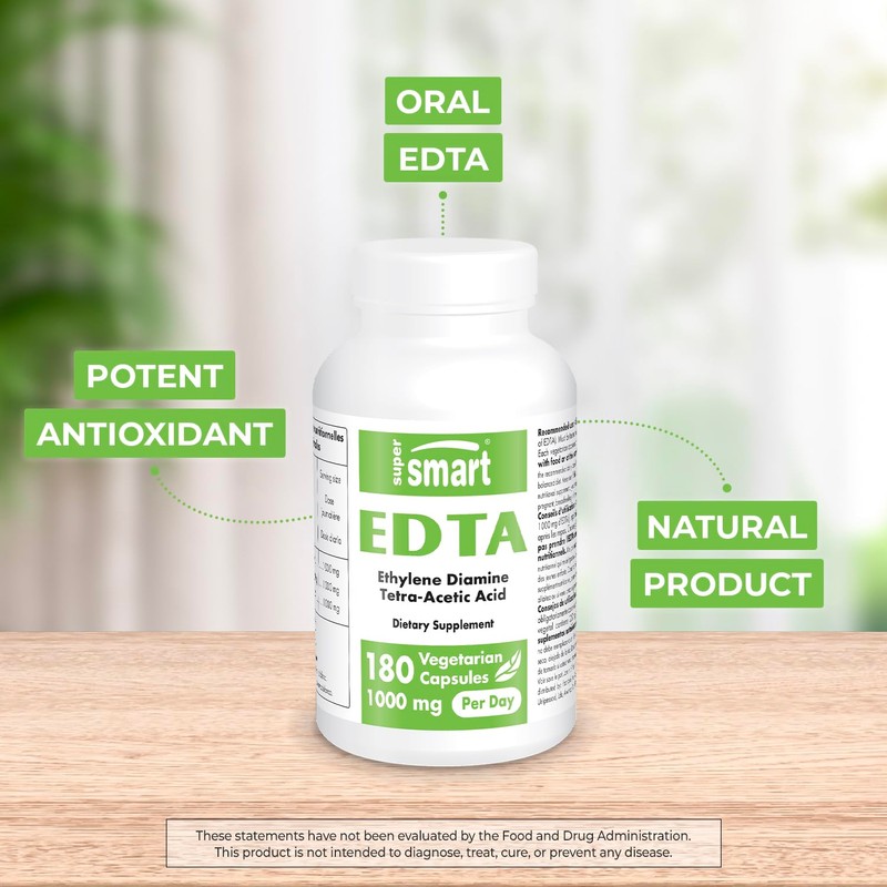Supersmart - EDTA 1000mg per Day - Calcium Disodium EDTA