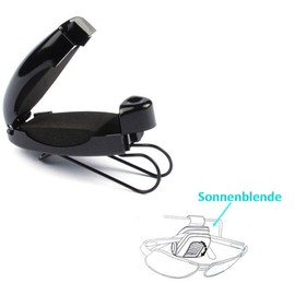 Genieforce Stable ► Car Glasses Holder Visor Clip for Sun or Second Glasses Glasses Holder Glasses Holder for Car