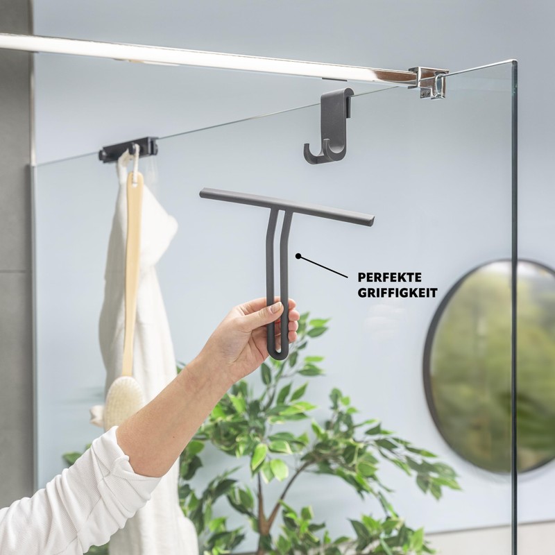 bremermann Shower Squeegee Set, Shower Squeegee with Wall Mount, Window