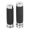 Unbranded Black + Chrome 1" Electronic Handle Grips For Harley