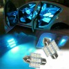 SHENKENUO 13pcs Ice Blue LED Interior Lights Package Kit For
