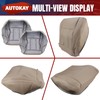 AUTOKAY Driver & Passenger Bottom Seat Cover Oak Tan Fits