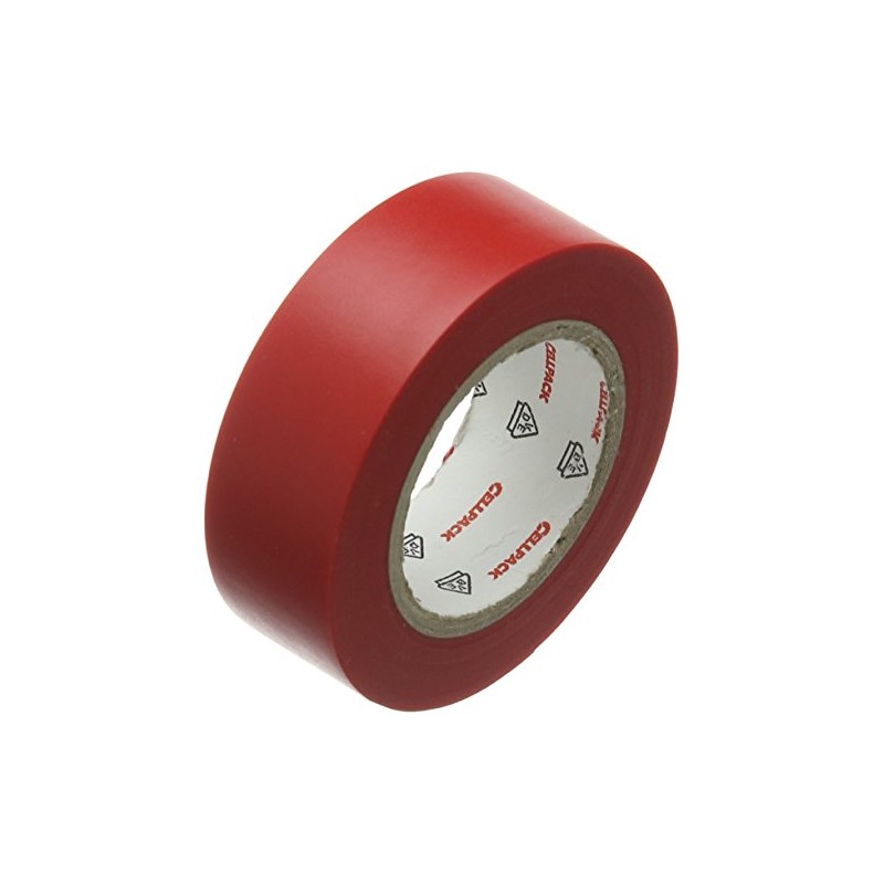 Cellpack 145812 128 0.15-19-10, PVC Electrical Insulation Tape, Red