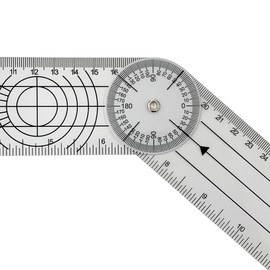 TAKUMED Plastic Angle Meter Goniometer Transparent Type D