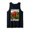 Strawberry Elephant Italian Brainrot Meme Shirt for Kids Tank Top
