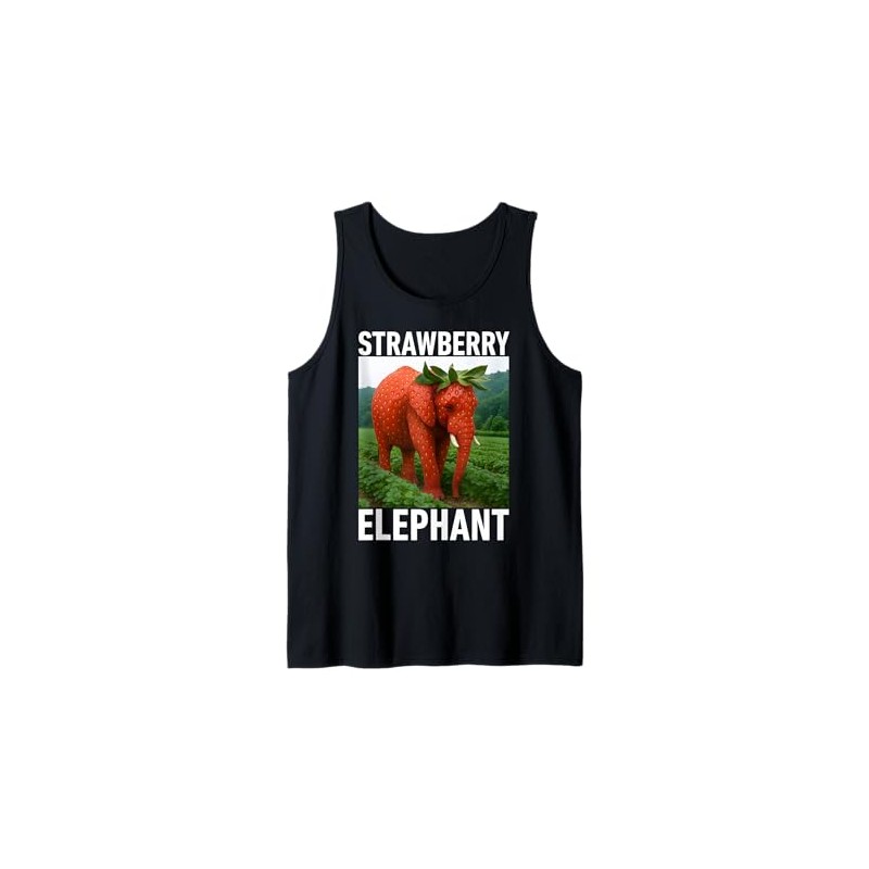 Strawberry Elephant Italian Brainrot Meme Shirt for Kids Tank Top